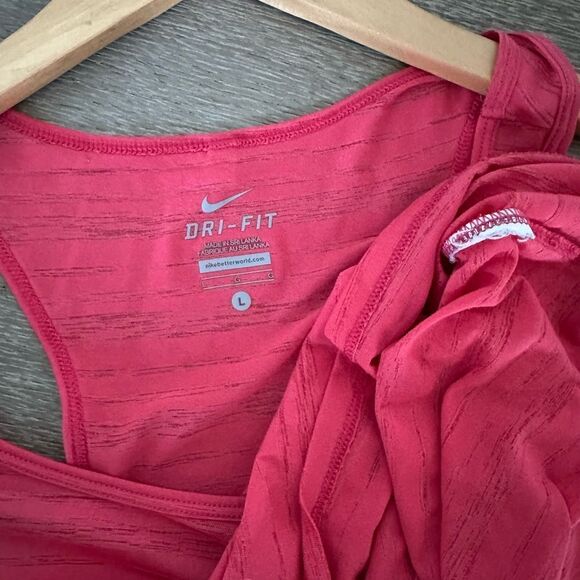 Nike Dri-Fit Thin Breathable Pink Workout Active Tank Top L - Picture 3 of 3